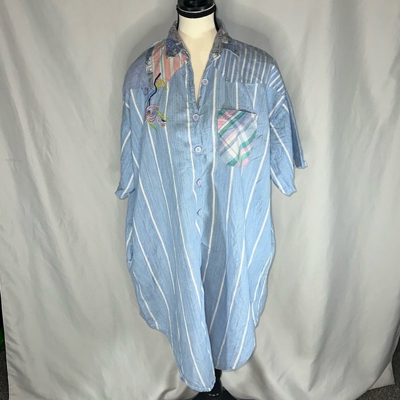 Chandni Dresses & Skirts - Vintage Patchwork Dress Made In Pakistan Chandni Cotton, One Size Fits All